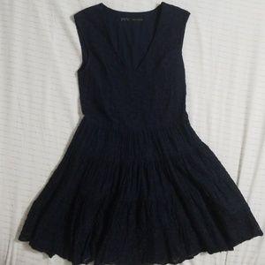 Navy Blue Zara Lace Sun Dress
